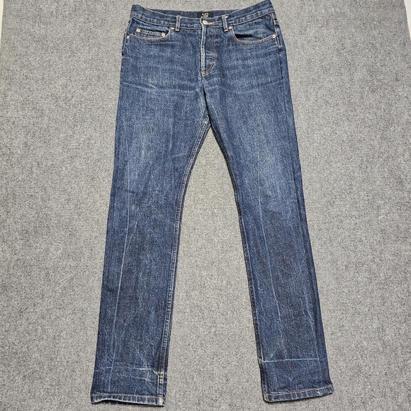 APC Standard Jean Droit Etroit FR Denim Jeans Mens 32x34 Slim Straight - Picture 1 of 15